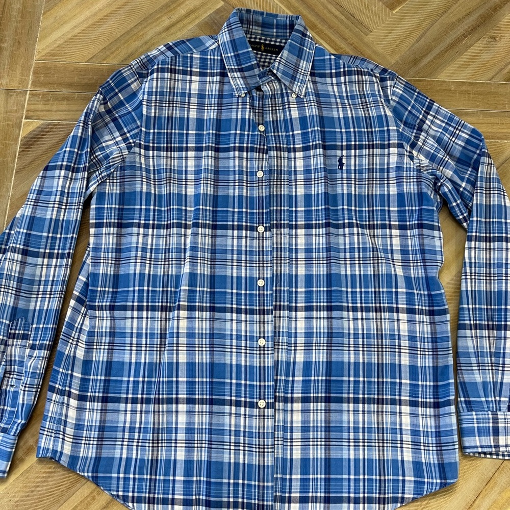 Blue Ralph Lauren Polo Plaid Men's Shirt